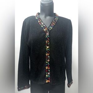 Design Options by Phillip and Jane Gordon Gemmed Sweater Vintage 80's, Size M